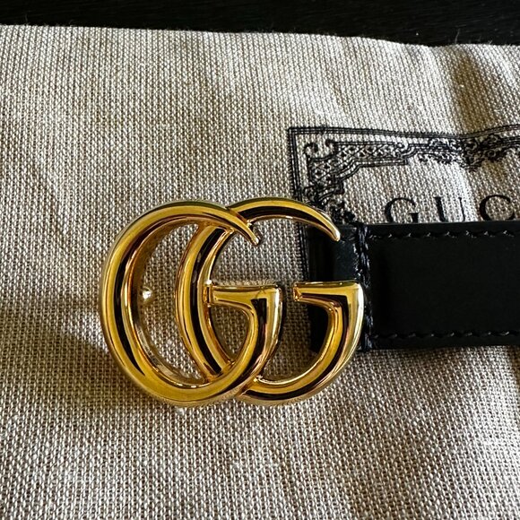 Gucci Black Belt 80x32mm main image 8